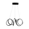 Adjustable Black Chandelier, Aluminium Body, 55 x 55 x 20 cm | LED 4000K, Yellow Light, 60-80 Watt | Modern Design for Elegant Spaces