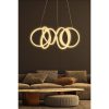 Elegant Adjustable Chandelier, White Aluminum Body, 55 x 55 x 20 cm | LED 4000K, Yellow Light, 60-80W | Perfect for Modern Home Décor