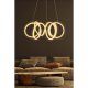 Elegant Adjustable Chandelier, White Aluminum Body, 55 x 55 x 20 cm | LED 4000K, Yellow Light, 60-80W | Perfect for Modern Home Décor