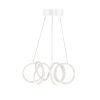 Elegant Adjustable Chandelier, White Aluminum Body, 55 x 55 x 20 cm | LED 4000K, Yellow Light, 60-80W | Perfect for Modern Home Décor