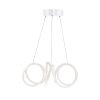 Elegant Adjustable Chandelier, White Aluminum Body, 55 x 55 x 20 cm | LED 4000K, Yellow Light, 60-80W | Perfect for Modern Home Décor