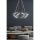 Elegant Black Chandelier, Adjustable Height 0-80 cm, 55 x 55 x 20 cm, Aluminium Body, LED 6500K, 60-80 Watt | Modern Lighting for Home & Office