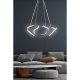 Elegant Black Chandelier, Adjustable Height 0-80 cm, 55 x 55 x 20 cm, Aluminium Body, LED 6500K, 60-80 Watt | Modern Lighting for Home & Office
