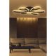 Elegant Black Chandelier, Adjustable Height 0-80 cm, 60 x 60 x 4 cm, Aluminium Body, LED 4000K, 60-80W | Modern Lighting for Home & Office