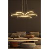 Elegant Black Chandelier, Adjustable Height 0-80 cm, 60 x 60 x 4 cm, Aluminium Body, LED 4000K, 60-80W | Modern Lighting for Home & Office