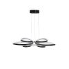 Elegant Black Chandelier, Adjustable Height 0-80 cm, 60 x 60 x 4 cm, Aluminium Body, LED 4000K, 60-80W | Modern Lighting for Home & Office