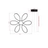 Elegant Black Chandelier, Adjustable Height 0-80 cm, 60 x 60 x 4 cm, Aluminium Body, LED 4000K, 60-80W | Modern Lighting for Home & Office