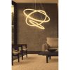 Elegant Adjustable Chandelier, White Aluminum Body, 30/40/50 cm Diameters, LED 4000K, 60-80W | Modern Lighting for Home & Office Decor