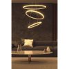 Elegant Adjustable Chandelier, White Aluminum Body, 30/40/50 cm Diameters, LED 4000K, 60-80W | Modern Lighting for Home & Office Decor