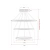 Elegant Adjustable Chandelier, White Aluminum Body, 30/40/50 cm Diameters, LED 4000K, 60-80W | Modern Lighting for Home & Office Decor