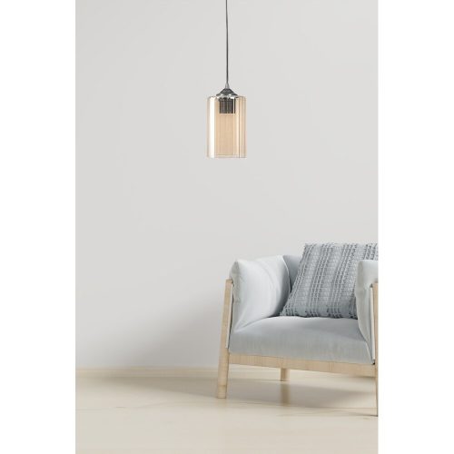 Elegant Yellow Isinglass Chandelier, 60 cm Height | 10 cm Cap Diameter, E27 Socket, IP20 | Perfect for Modern Living Spaces & Dining Areas