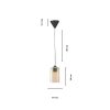 Elegant Yellow Isinglass Chandelier, 60 cm Height | 10 cm Cap Diameter, E27 Socket, IP20 | Perfect for Modern Living Spaces & Dining Areas