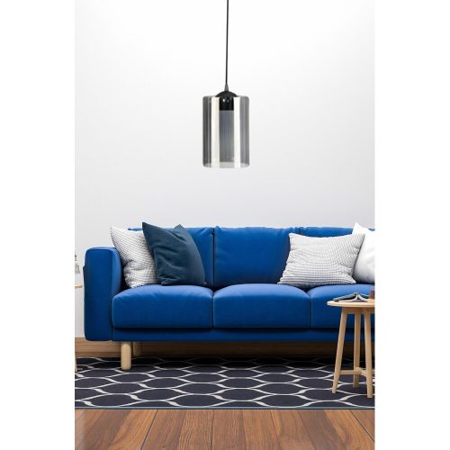 Elegant Fume Color Chandelier, Isinglass Body & Cap, 60 cm Height, Ø10 cm Cap, E27 Socket, IP21 Rated | Perfect for Modern Living Spaces & Dining Areas
