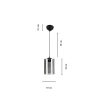 Elegant Fume Color Chandelier, Isinglass Body & Cap, 60 cm Height, Ø10 cm Cap, E27 Socket, IP21 Rated | Perfect for Modern Living Spaces & Dining Areas