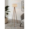 Elegant Floor Lamp with Craft Paper Body, Grey & Brown, 138 cm Height | E27 Socket, Max 40W | Stylish Lighting for Modern Home Decor