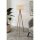 Elegant Floor Lamp with Craft Paper Body, Grey & Brown, 138 cm Height | E27 Socket, Max 40W | Stylish Lighting for Modern Home Decor