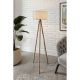 Elegant Floor Lamp with Craft Paper Body, Grey & Brown, 138 cm Height | E27 Socket, Max 40W | Stylish Lighting for Modern Home Decor