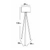Elegant Floor Lamp with Craft Paper Body, Grey & Brown, 138 cm Height | E27 Socket, Max 40W | Stylish Lighting for Modern Home Decor