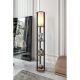 Elegant Walnut Floor Lamp, 150 cm Height | Craft Paper & MDF Body, PVC Cap (17 cm Diameter) | E27 Socket, Max 40W | Stylish Lighting for Home & Office