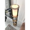 Elegant Walnut Floor Lamp, 150 cm Height | Craft Paper & MDF Body, PVC Cap (17 cm Diameter) | E27 Socket, Max 40W | Stylish Lighting for Home & Office
