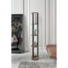 Elegant Walnut Floor Lamp, 150 cm Height | Craft Paper & MDF Body, PVC Cap (17 cm Diameter) | E27 Socket, Max 40W | Stylish Lighting for Home & Office