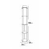 Elegant Walnut Floor Lamp, 150 cm Height | Craft Paper & MDF Body, PVC Cap (17 cm Diameter) | E27 Socket, Max 40W | Stylish Lighting for Home & Office