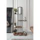 Elegant Walnut Floor Lamp, 150 cm Height | Craft Paper & MDF Body, PVC Cap (17 cm Diameter) | E27 Socket, Max 40W | Stylish Lighting for Home & Office