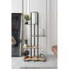 Elegant Walnut Floor Lamp, 150 cm Height | Craft Paper & MDF Body, PVC Cap (17 cm Diameter) | E27 Socket, Max 40W | Stylish Lighting for Home & Office