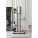 Elegant Walnut Floor Lamp, 150 cm Height | Craft Paper & MDF Body, PVC Cap (17 cm Diameter) | E27 Socket, Max 40W | Stylish Lighting for Home & Office