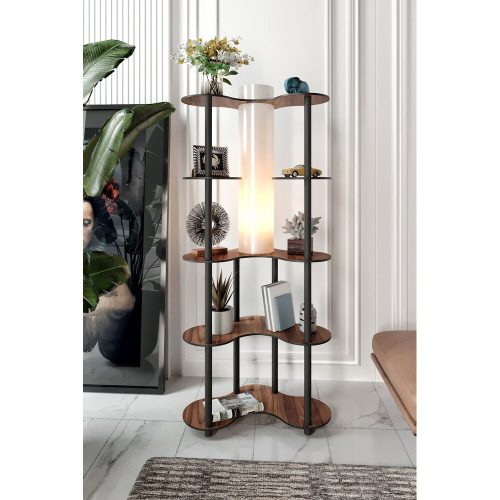 Elegant Walnut Floor Lamp, 150 cm Height, Craft Paper & MDF Body, 1 x E27 Socket (Max 40W), Stylish Lighting for Modern Home Decor, IP20 Rated