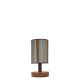 Elegant Table Lamp with Wood Body & Fabric Lampshade, 34 cm Height, 15 cm Base, E27 Socket, On/Off Switch | Perfect for Home & Office Decor