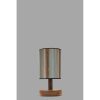 Elegant Table Lamp with Wood Body & Fabric Lampshade, 34 cm Height, 15 cm Base, E27 Socket, On/Off Switch | Perfect for Home & Office Decor