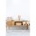 Elegant Table Lamp with Wood Body & Fabric Lampshade, Gold & Wicker | 34 cm Height, 15 cm Base | E27 Socket, Max 40W | Stylish Lighting for Home & Office