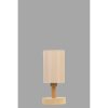 Elegant Table Lamp with Wood Body & Fabric Lampshade, Gold & Wicker | 34 cm Height, 15 cm Base | E27 Socket, Max 40W | Stylish Lighting for Home & Office