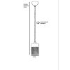Elegant Rattan Chandelier, Adjustable Height 70 cm, Metal Body with Natural Rattan Cap, E27 Socket, 14 cm Diameter, Stylish Black Finish for Modern Spaces
