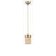 Elegant Rattan & Gold Chandelier, Adjustable Height 70 cm, Antique Coated Metal, 14 cm Diameter Cap, E27 Socket, Perfect for Modern Spaces & Dining Areas