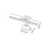 Stylish Chrome Wall Lamp, 50 cm x 25 cm x 21 cm | Metal Body, Moving Head & Body, 3000K / 9W LED | Perfect for Modern Home Decor & Lighting
