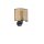 Stylish Wall Lamp with Rattan Cap, Metal Body, 25 cm Height, 20 cm Diameter | E14 Socket, Max 40W | Elegant Black & Rattan Design for Modern Spaces