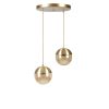Elegant Gold Chandelier, Adjustable Height 70 cm, Metal Body with Antique Coating, 15 cm Cap Diameter, E27 Socket, Perfect for Modern Spaces