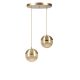 Elegant Gold Chandelier, Adjustable Height 70 cm, Metal Body with Antique Coating, 15 cm Cap Diameter, E27 Socket, Perfect for Modern Spaces