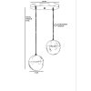 Elegant Gold Chandelier, Adjustable Height 70 cm, Metal Body with Antique Coating, 15 cm Cap Diameter, E27 Socket, Perfect for Modern Spaces
