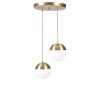 Elegant Gold & White Chandelier, Adjustable Height 70 cm, Metal Body with Antique Coating, E27 Socket, Perfect for Modern Home Décor & Lighting
