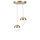 Elegant Gold & White Chandelier, Adjustable Height 70 cm, Metal Body with Antique Coating, E27 Socket, Perfect for Modern Home Décor & Lighting