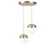 Elegant Gold & White Chandelier, Adjustable Height 70 cm, Metal Body with Antique Coating, E27 Socket, Perfect for Modern Home Décor & Lighting
