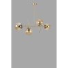 Elegant Gold Chandelier, Metal Body, 15 cm Cap Diameter, 90 cm Base Plate, 65 cm Height, E27 Socket Max 40W | Stylish Lighting for Modern Spaces