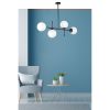 Elegant Black and White Chandelier, Metal Body, 15 cm Cap, 90 cm Base Plate, 65 cm Height, E27 Socket Max 40W | Stylish Lighting for Modern Spaces