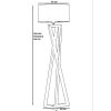 Elegant Floor Lamp with Wood Body, 150 cm Height, 45 cm Cap Diameter, On/Off Switch, E27 Socket (Max 40W) | Stylish Lighting for Home & Office