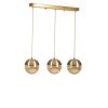 Elegant Gold Chandelier, Adjustable Height, Metal Body with Antique Coating, 15 cm Cap Diameter, 55 cm Base Plate | E27 Socket, Max 40W | Perfect for Modern Spaces