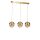 Opviq, 941RTN1217, Elegant Gold Chandelier, Adjustable Height, Metal Body with Antique Coating, 15 cm Cap Diameter, 55 cm Base Plate | E27 Socket, Max 40W | Perfect for Modern Spaces