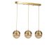 Elegant Gold Chandelier, Adjustable Height, Metal Body with Antique Coating, 15 cm Cap Diameter, 55 cm Base Plate | E27 Socket, Max 40W | Perfect for Modern Spaces